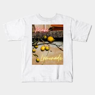 Make Lemonade - a colourful, optimistic, inspring design Kids T-Shirt